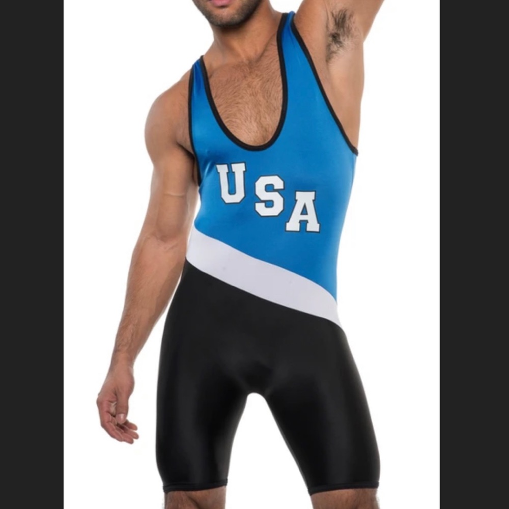 American Jock X Go SoftWear USA Wrestling Singlet